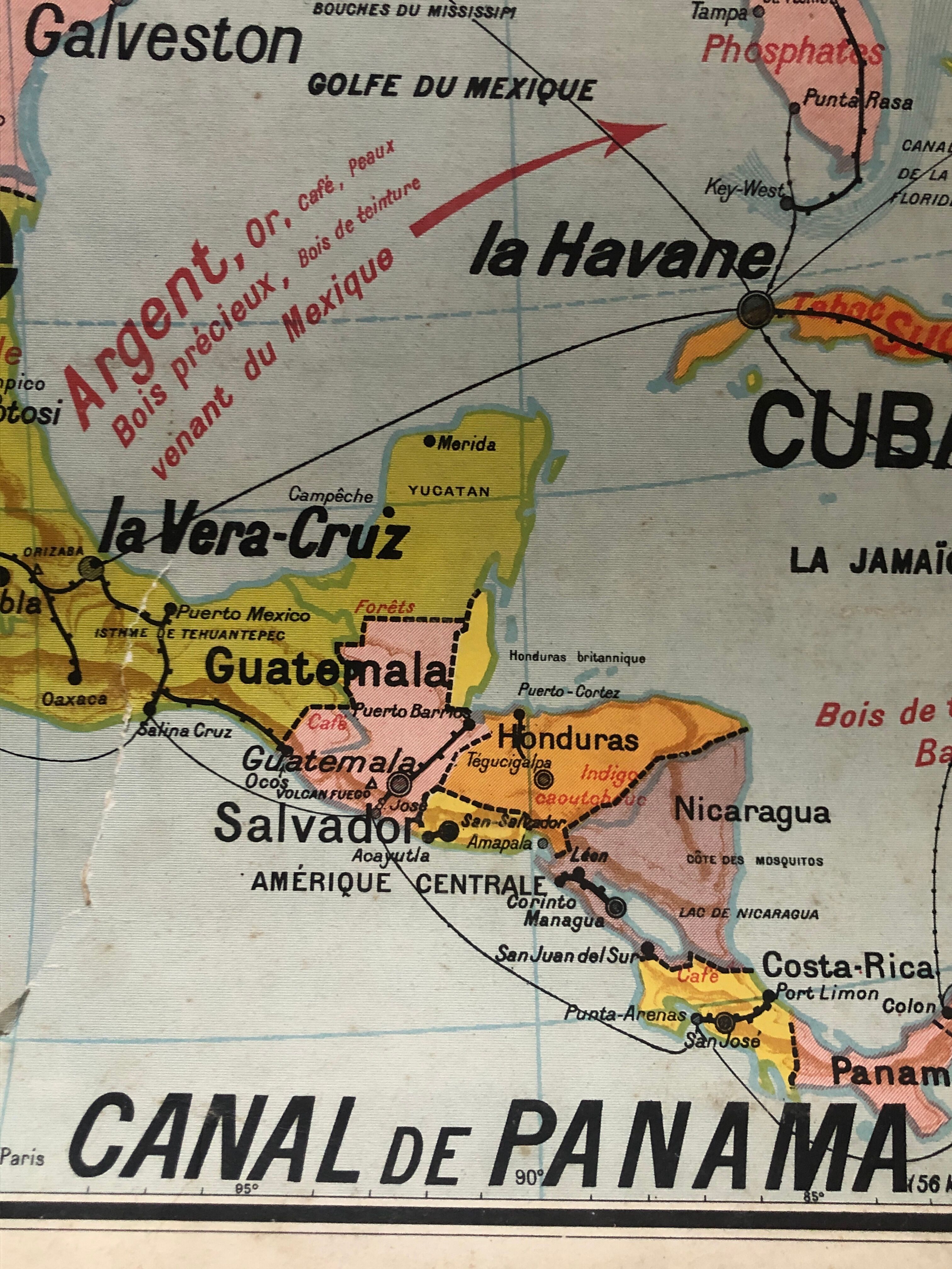 Educational map North America politics June 1950