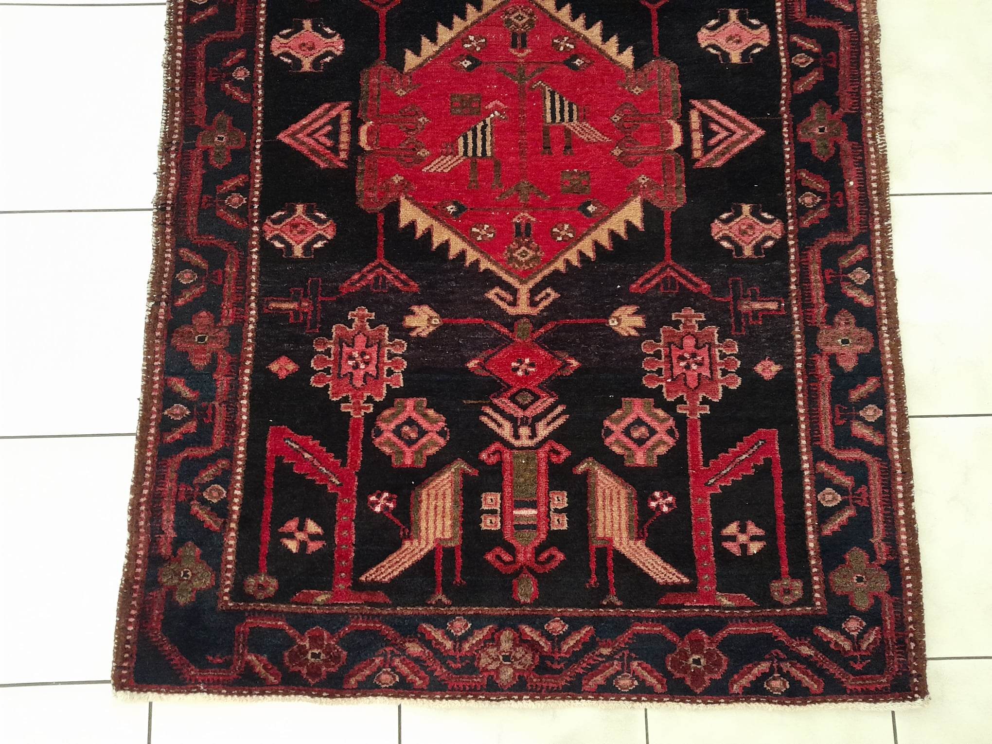 Handmade Persian Hamadan rug 169x109cm