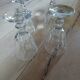 4 thick glass stemmed glasses