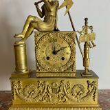 Period clock restoration in gilded bronze
