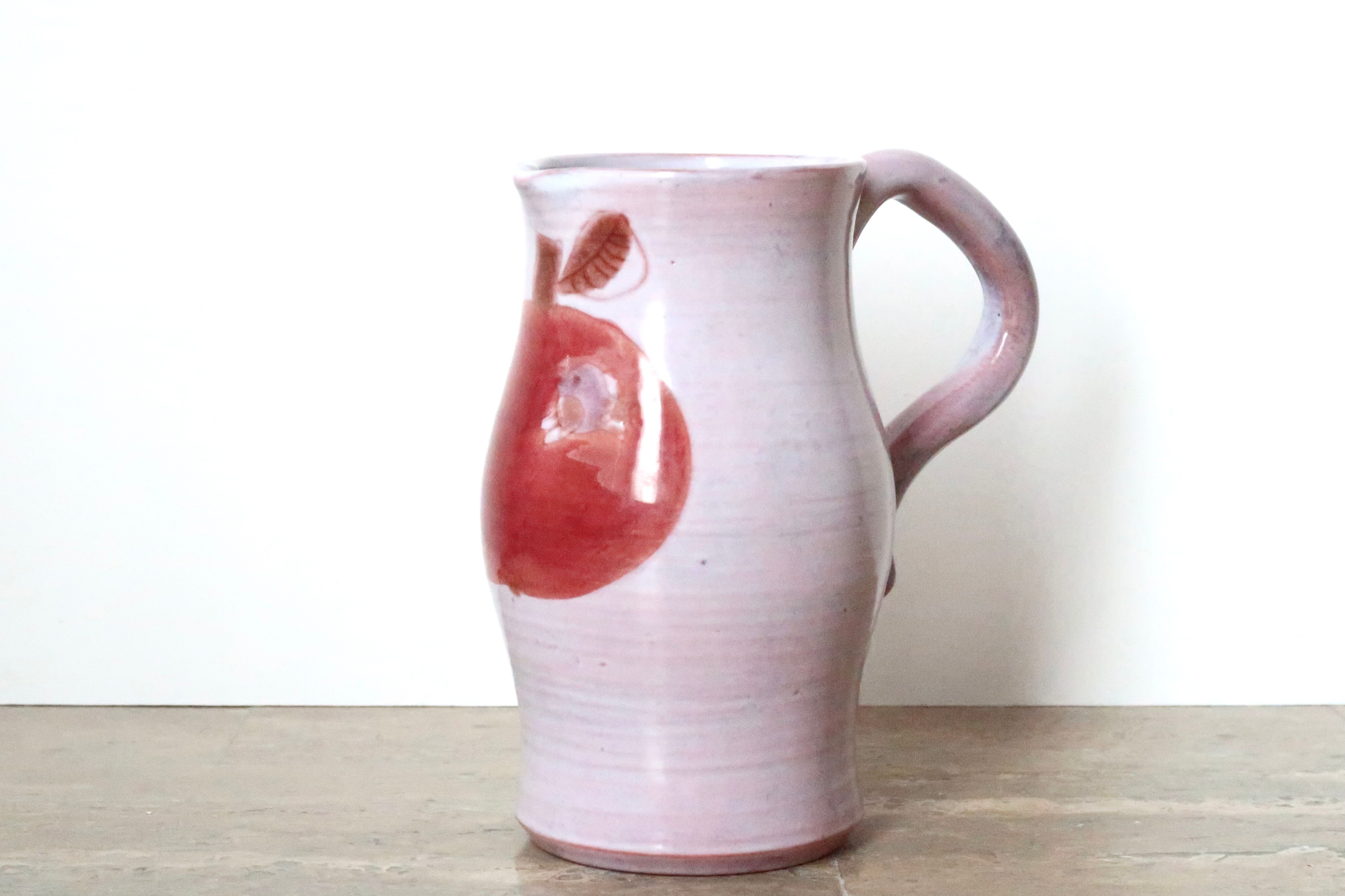 Ceramic pitcher by Jean and Robert Cloutier, 70s