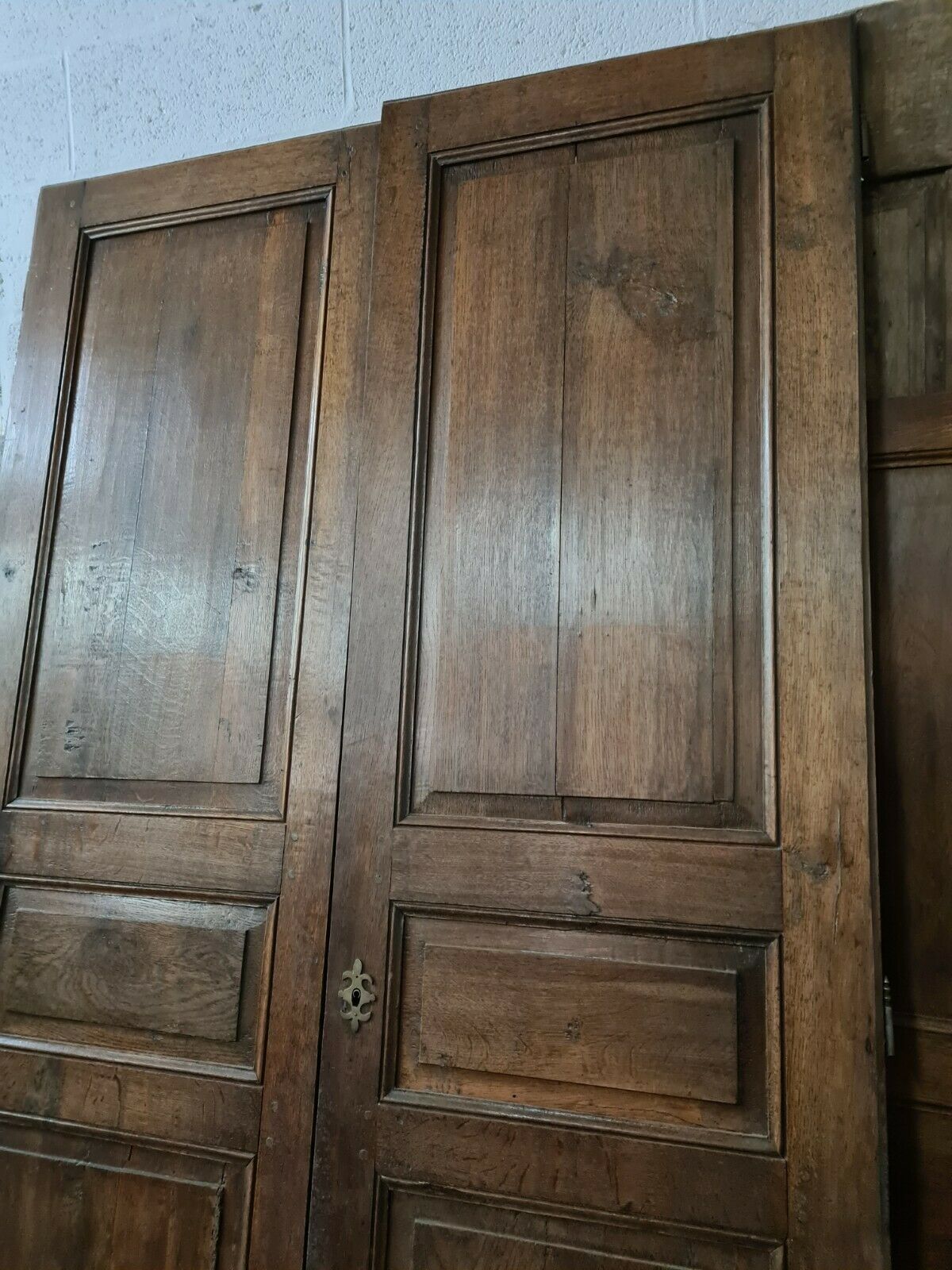 Pair of oak closet doors