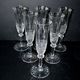Saint-Louis set of 6 Tommy cut crystal champagne flutes signed H18.5