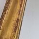 Vintage rocaille style mirror in stucco and wood 80 cm