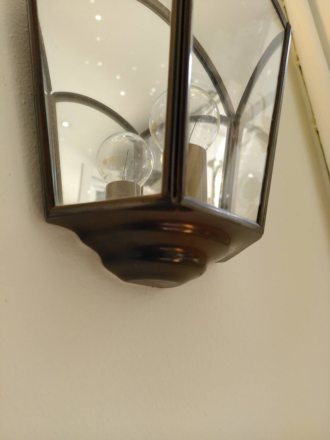 Brass wall light