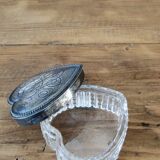 Crystal and silver jewelry box.