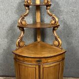 Encoignure galbée époque XIXème siècle en sapin vers 1820-1830