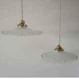 Pendant in serrated opaline early 20th century