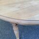 Louis Philippe 19th century extendable round table renovated in solid oak 200cm