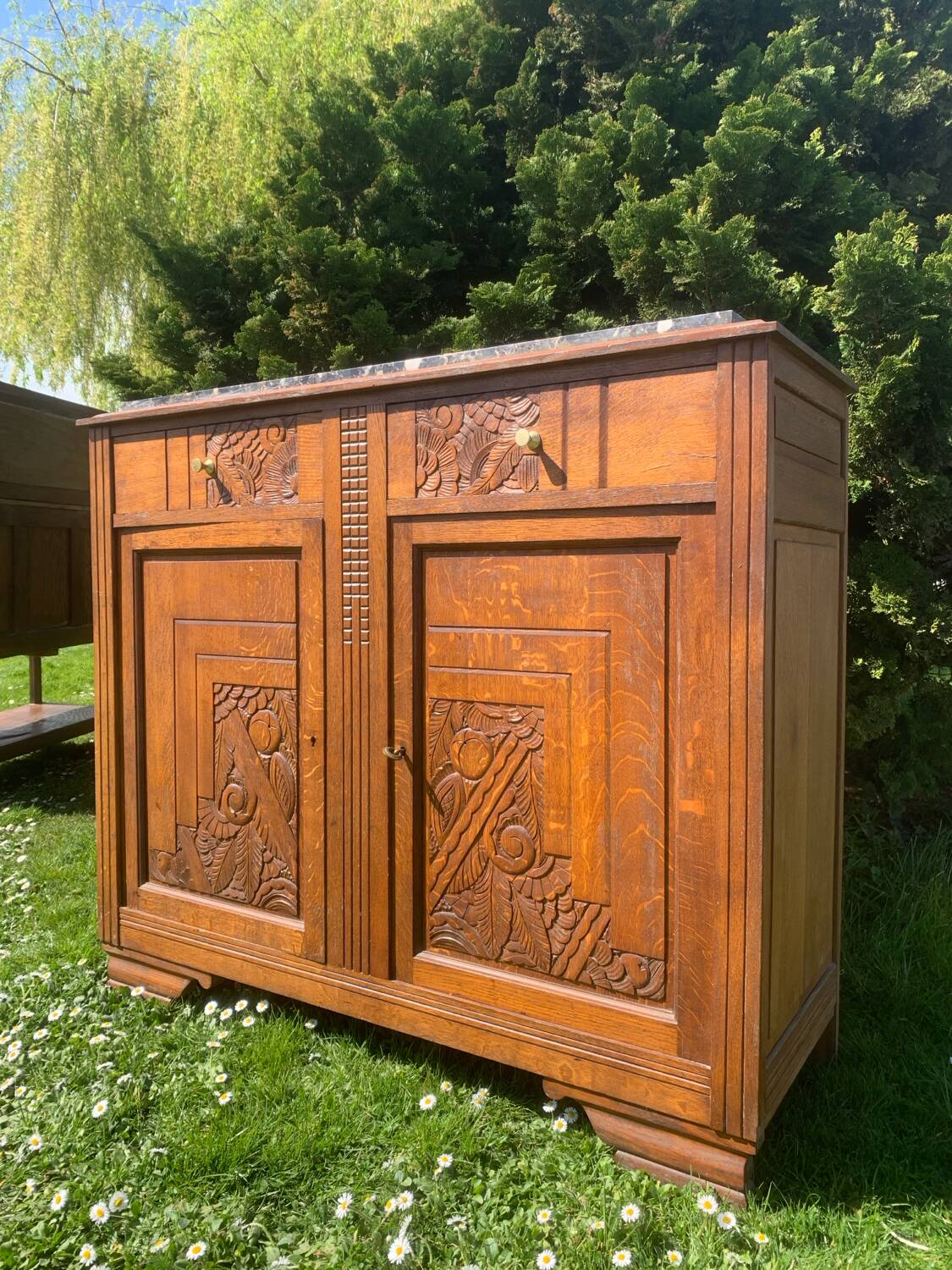 Art Deco oak sideboard