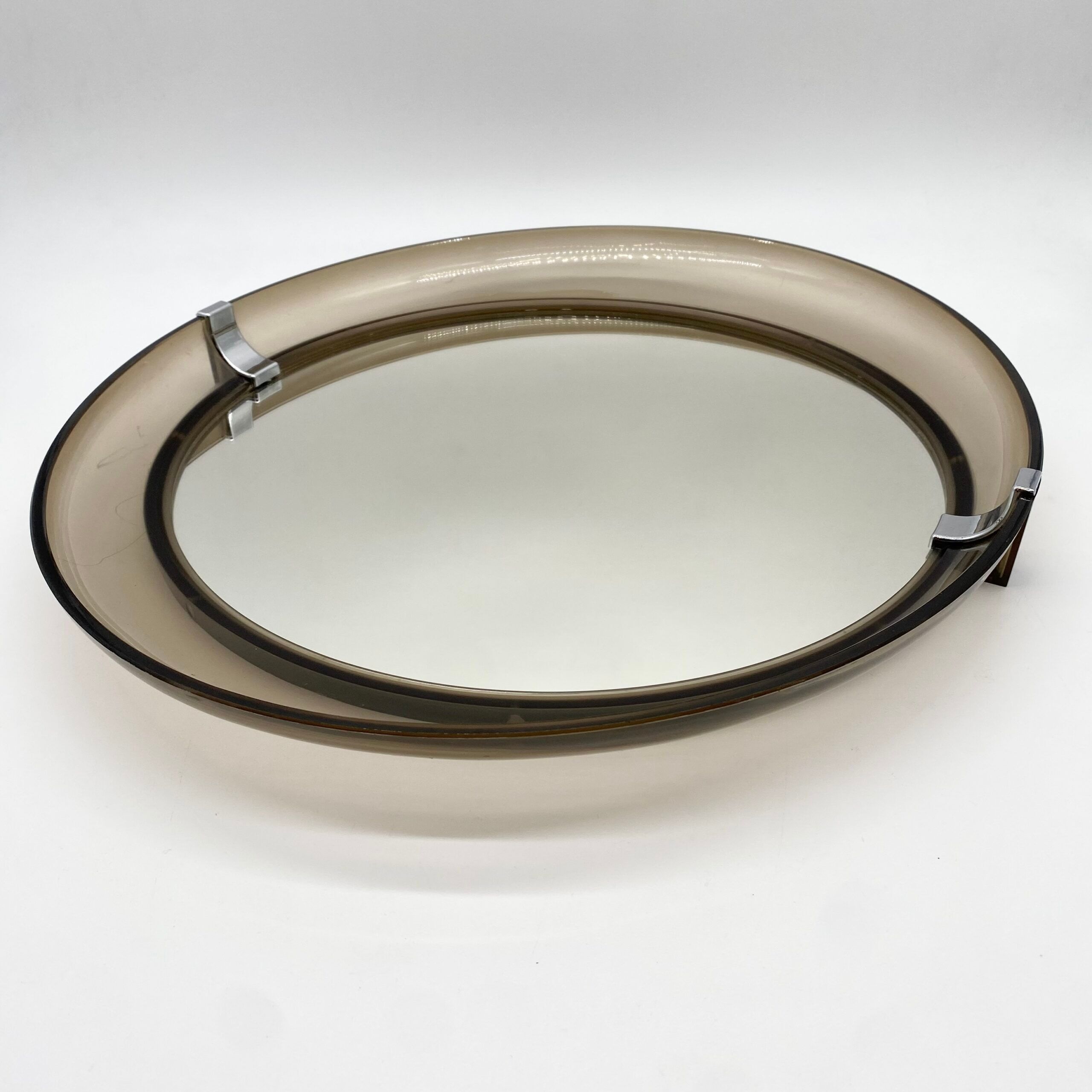"Space Age" mirror in smoked plexiglass – 1970s