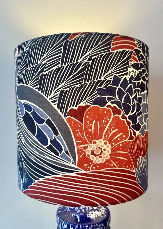 Ceramic vase lamp veb haldensleben – gdr | unique recycled piece