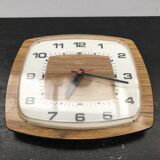 Old clock pendule Vedette formica plastic 70s vintage