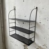 Black metal string shelf