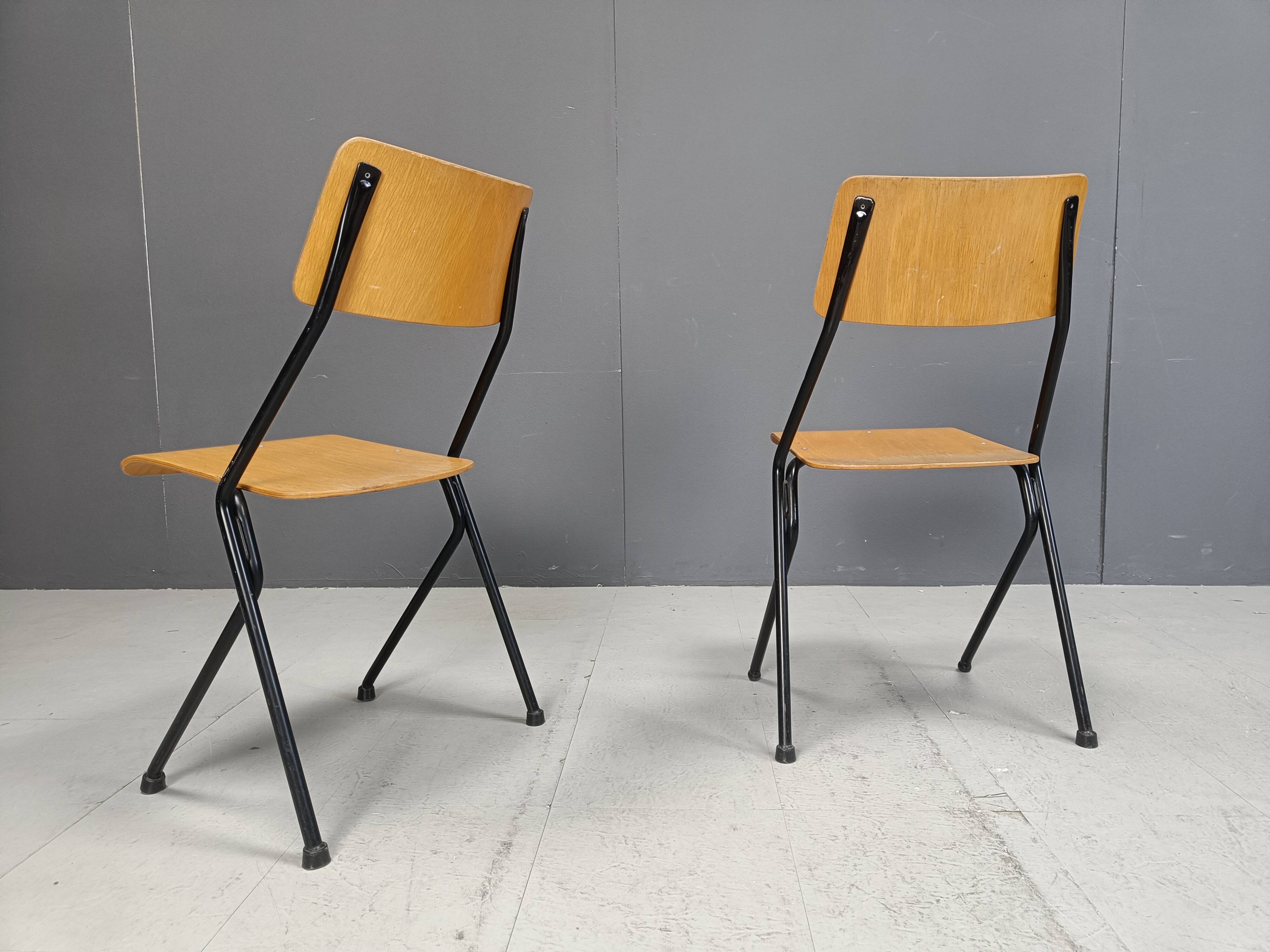 Post modern plywood dining chairs, 1970s