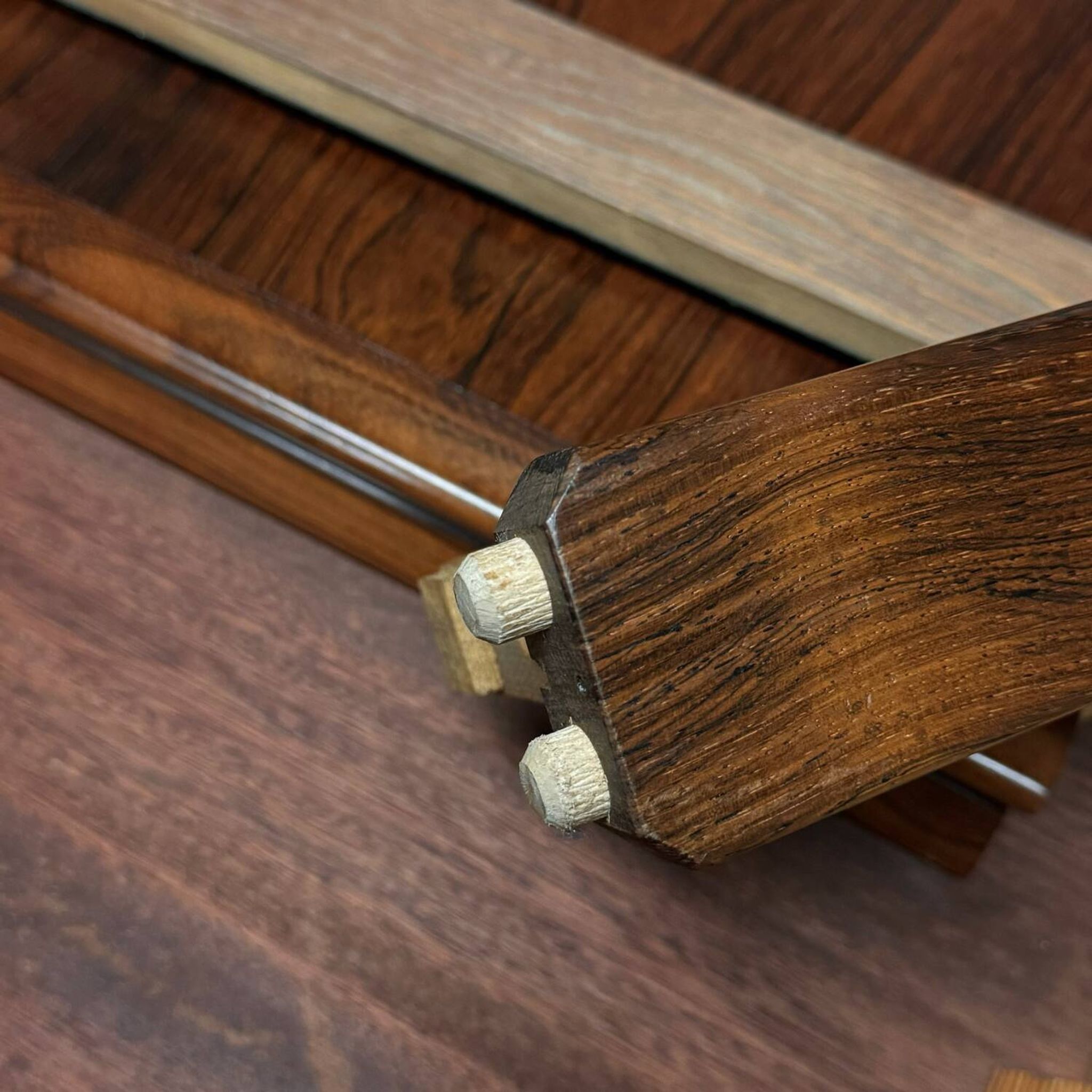 Mid-Century Round Dining Table in Palisander Henry Rosengren Hansen, Denmark 1960s