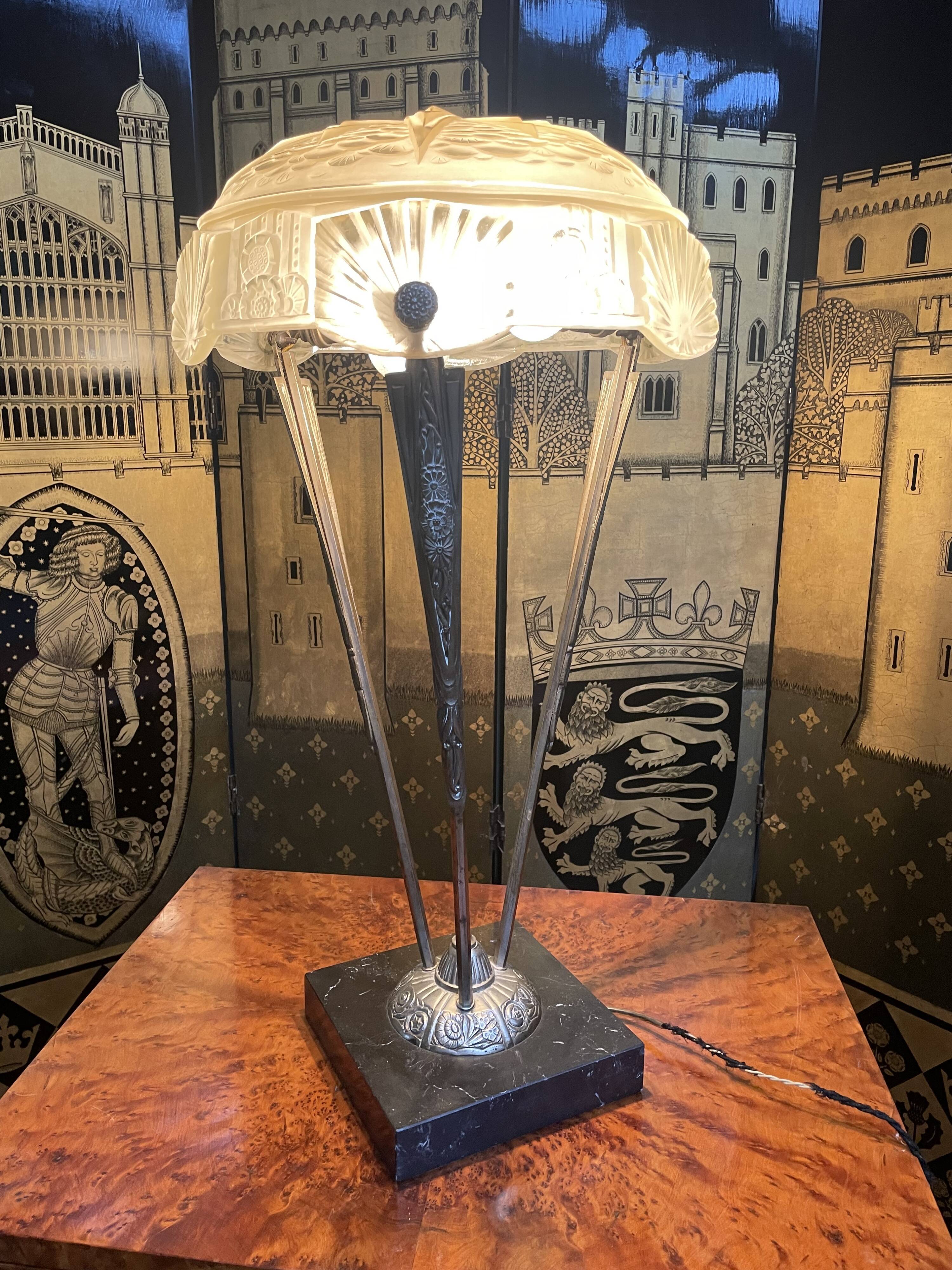Art Deco period lamp signed Muller