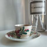 Cup and saucer Creil & Montereau "Rooster"
