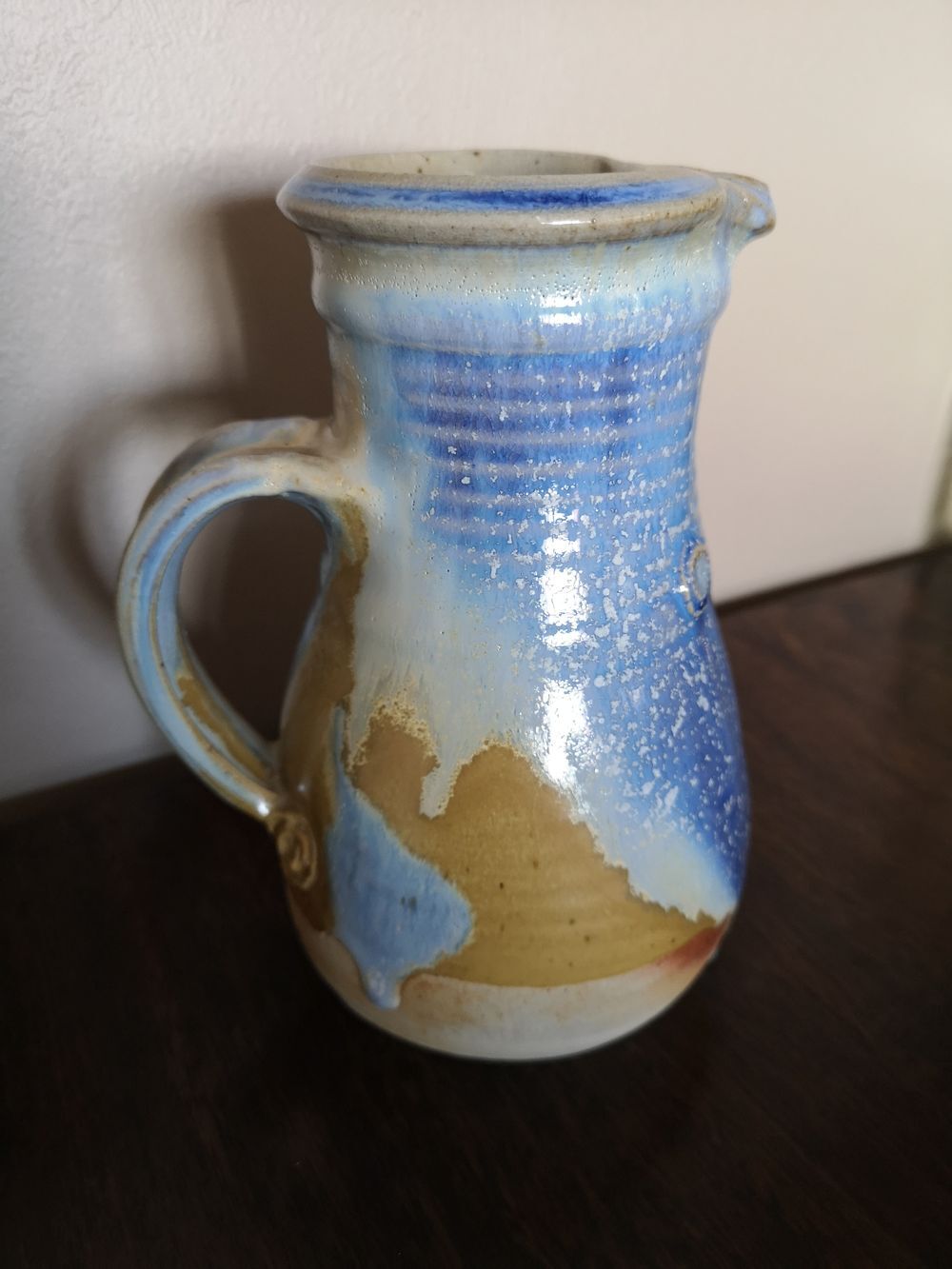 Glazed sandstone pitcher