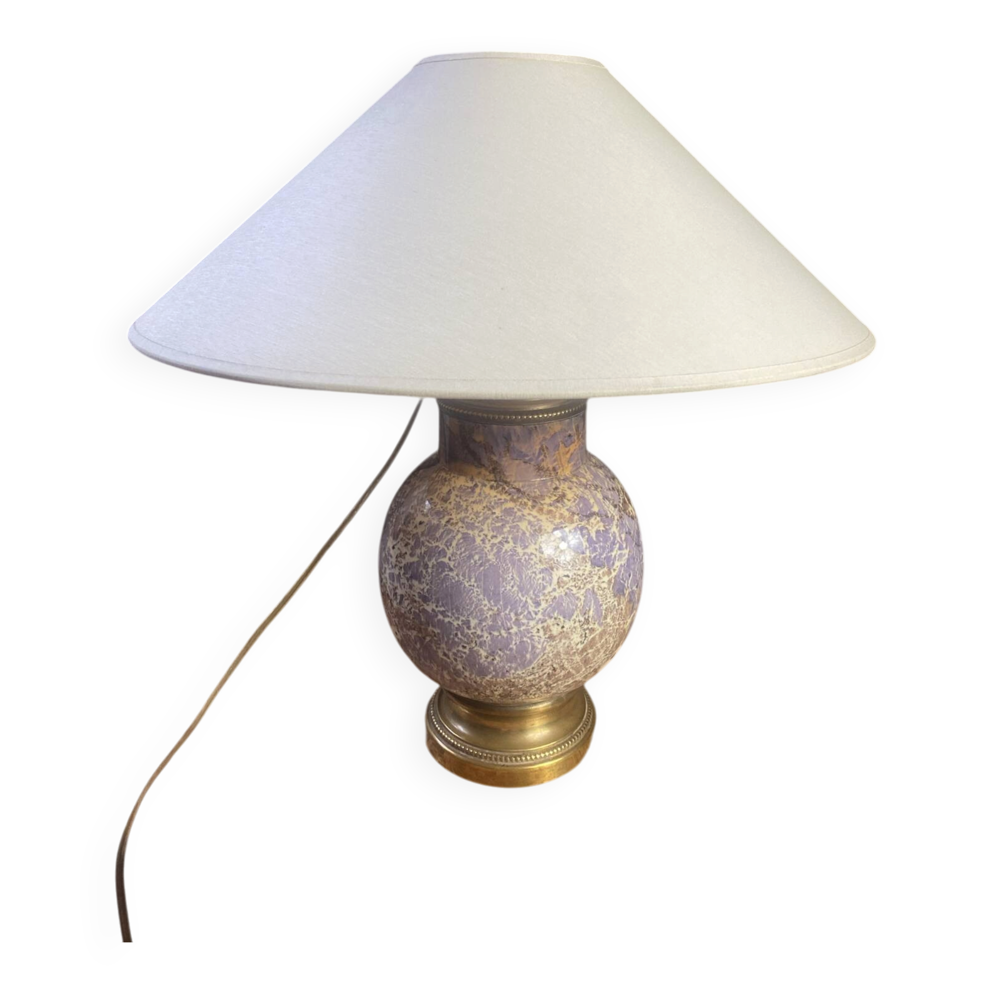 Ceramic and brass lamp