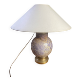 Lampe en céramique et laiton 