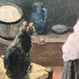Reproduction of Fritz von Uhde's cat reader