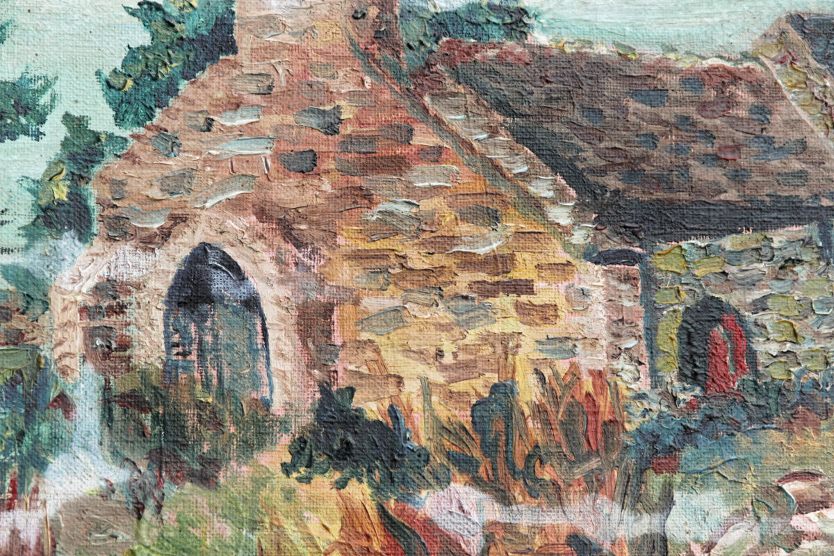 Huile sur toile post-impressionniste, paysage