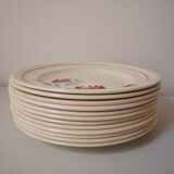 Set of 12 dessert plates, model Véronique de Longwy