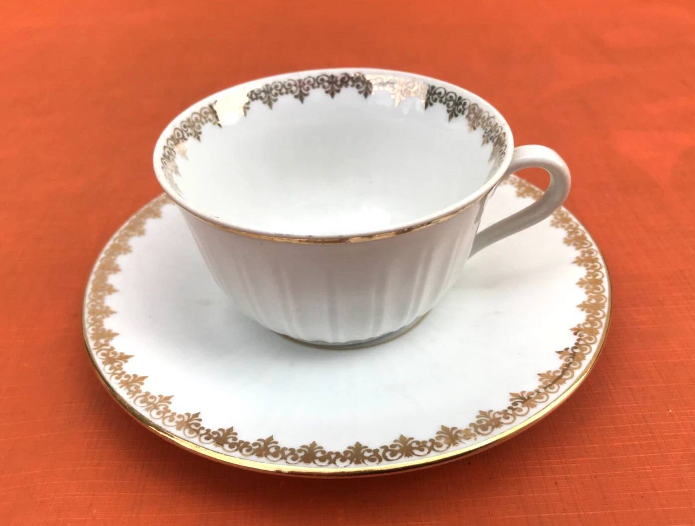 Royal ADP France Genuine Luxury Porcelain Coffee Cup / Saucer