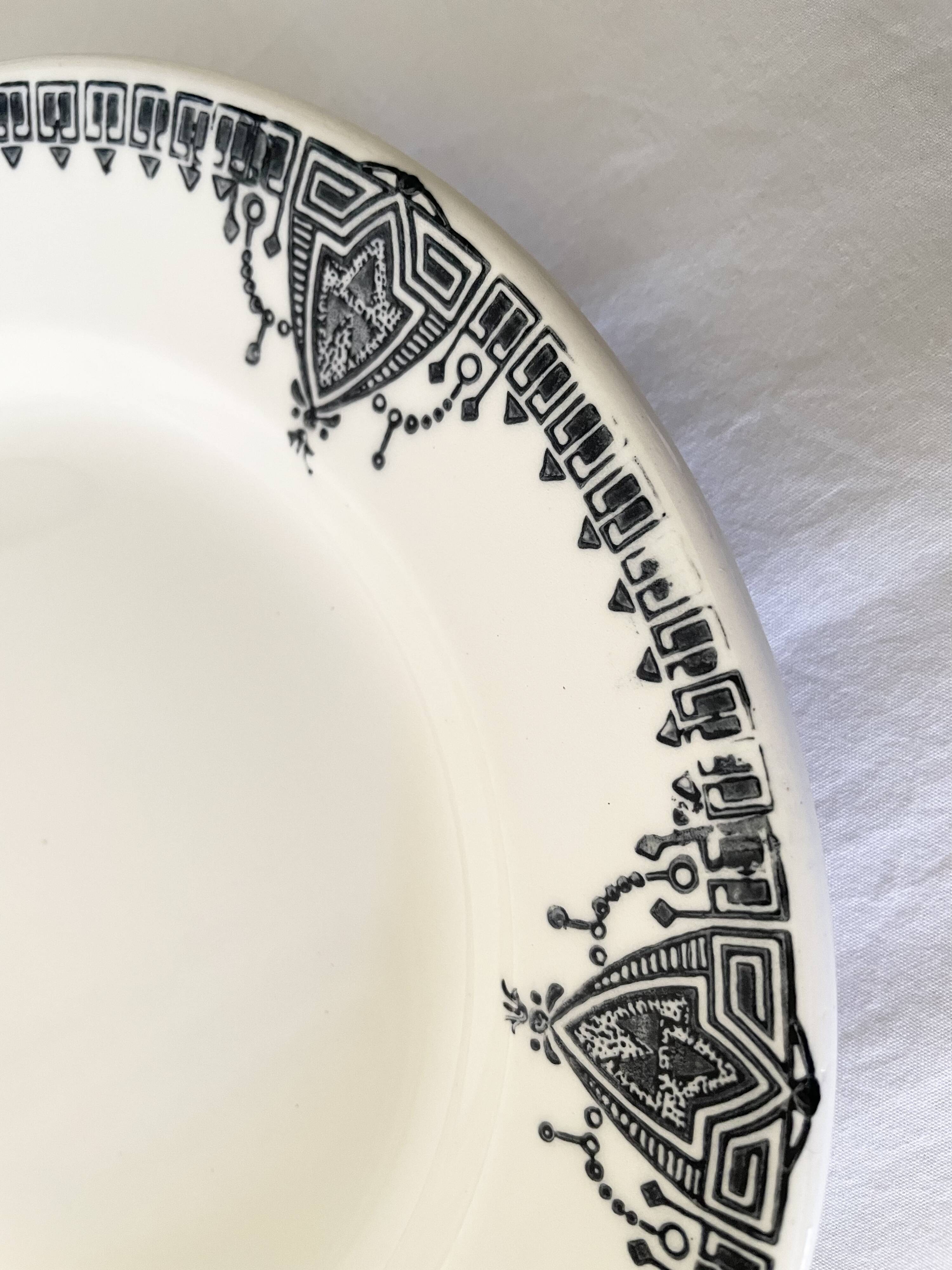 Flat ironstone plates bft 19th century