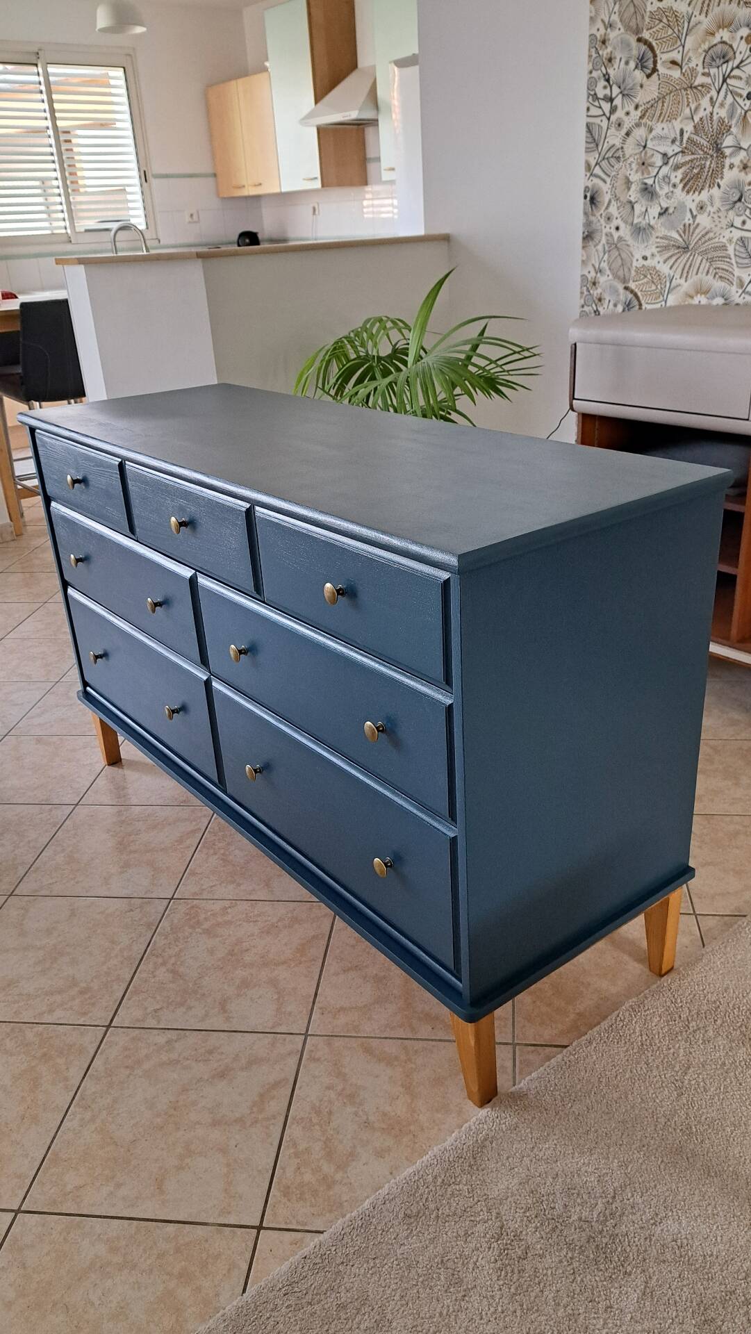 Large chest of drawers blue ganne