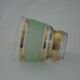 Vintage liqueur service in frosted celadon and gold glass – 1950s