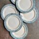 6 flat plates Salins in ironstone, "Directoire" service