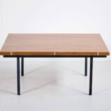 Table transformable teck et acier années 50' fabrication française