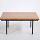 Table transformable teck et acier années 50' fabrication française