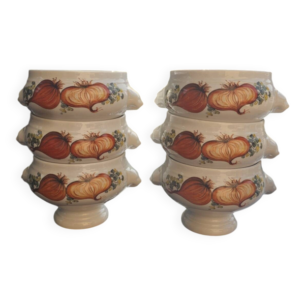 6 bols à soupe vintage en porcelaine Seltmann Weiden – Bavaria W.-Germ