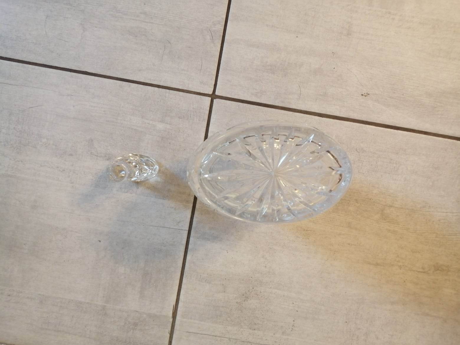 Oval Whisky Carafe in Cut Crystal