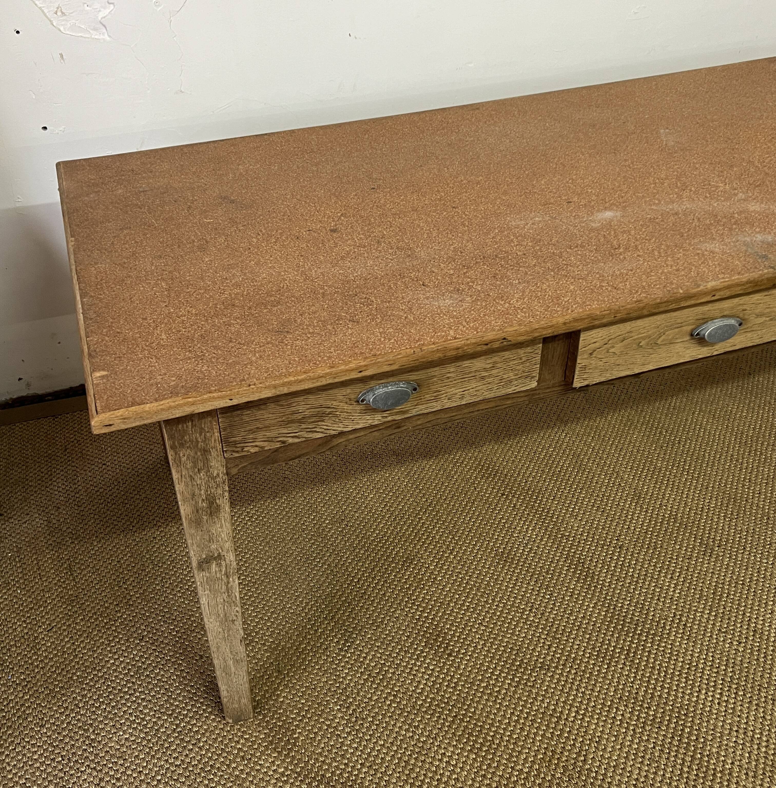 Vintage farm table 3 drawers