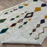 Handmade wool Berber rug 300 x 190 cm