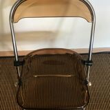 Vintage folding chairs smoked Plexiglas