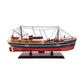 Maquette Tintin du bateau Sirius "Le Trésor de Rackham le Rouge" 60 cm bois