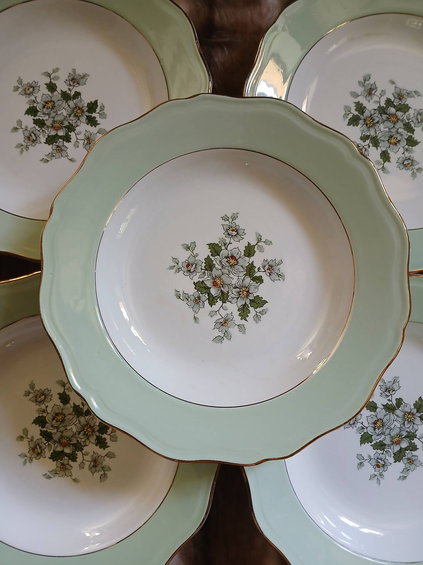 12 antique deep plates "Saint Tropez"