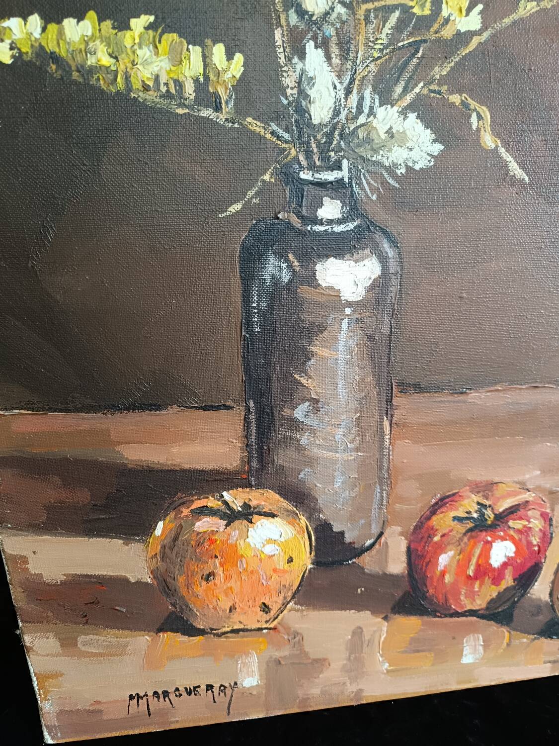 Margueray painting "Flowers and Apples"