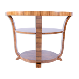 Walnut art-deco side table