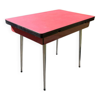 Table formica vintage rouge