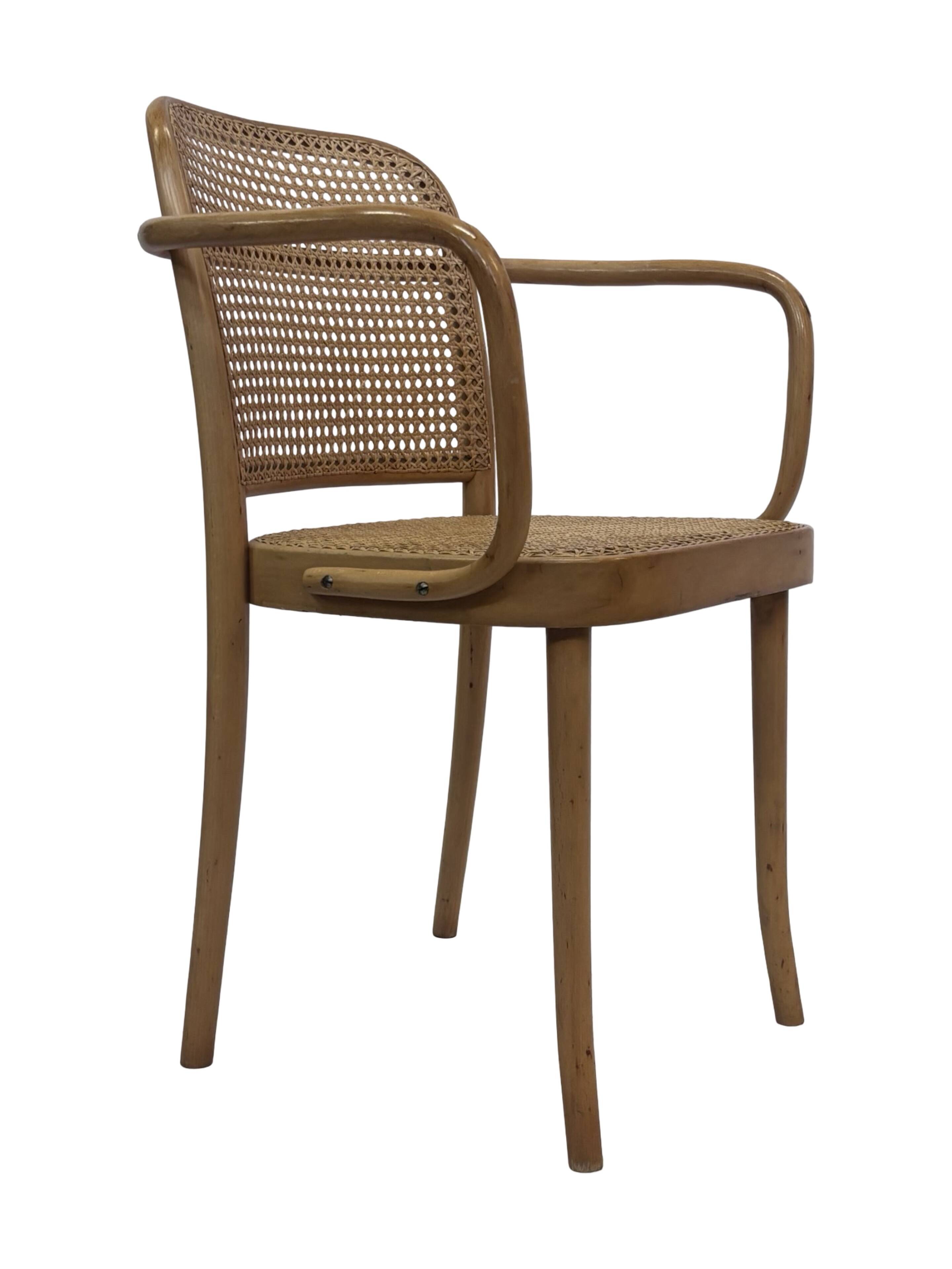 Chaise vintage modèle 811 / Chaise de Prague par Josef Hoffmann pour Ligna FMG 1950