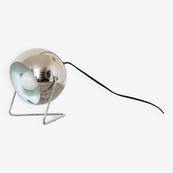 Lampe boule en métal chromé