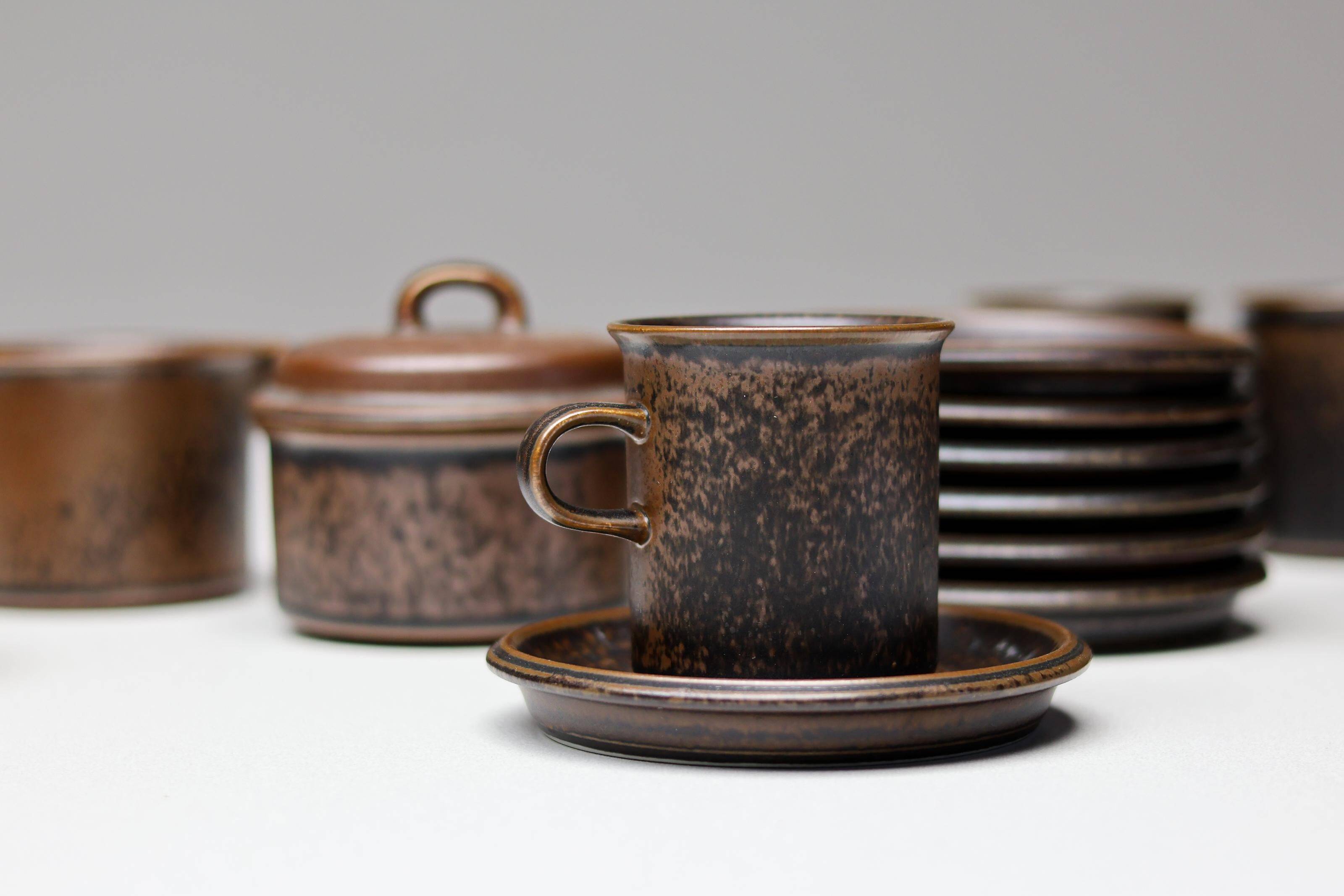 Set Arabia Ruska 24 pieces - 1970 Finnish Earth & Fire