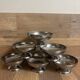 Vintage set of 6 small stainless steel bowls.