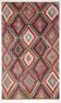 6x10 Green & Red Tribal Vintage Kilim Rug, 199x320Cm